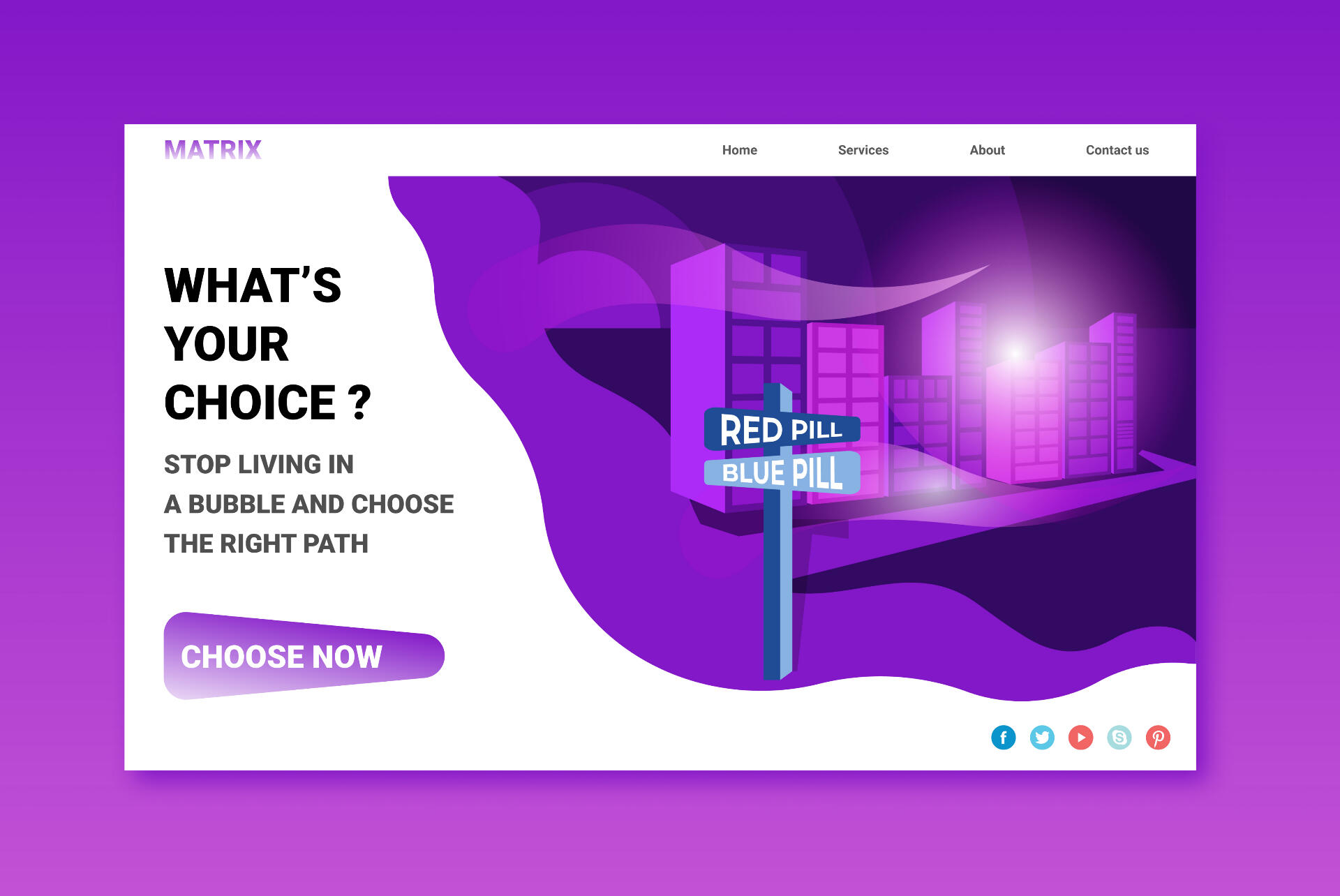 Matrix Landing Page